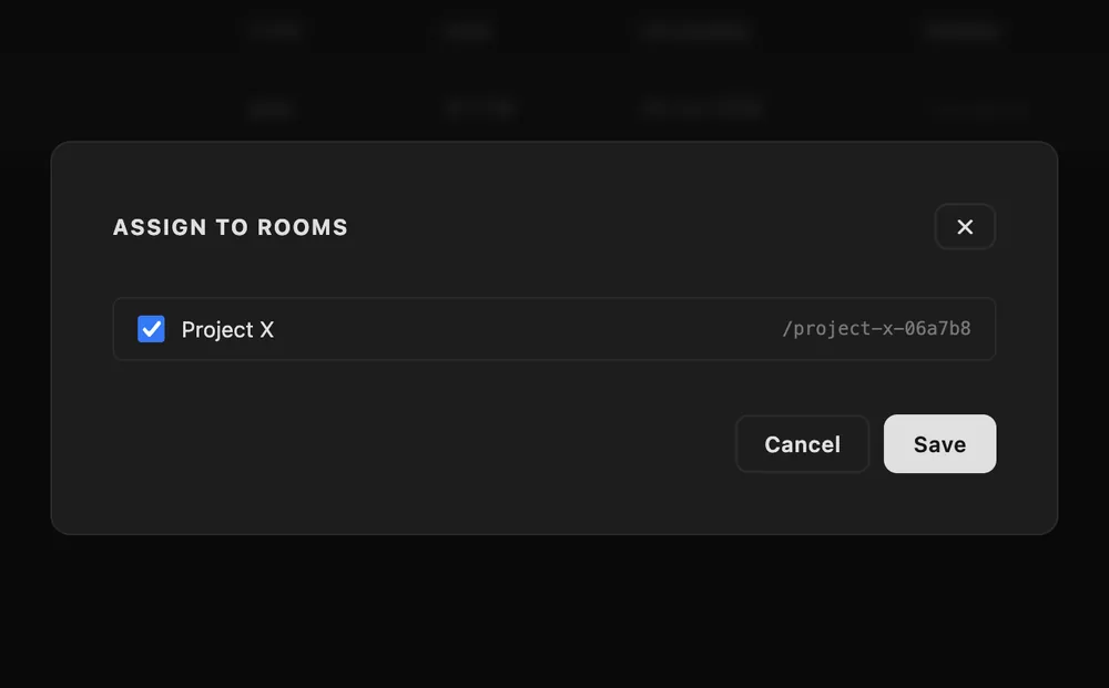 Assigning a file to rooms