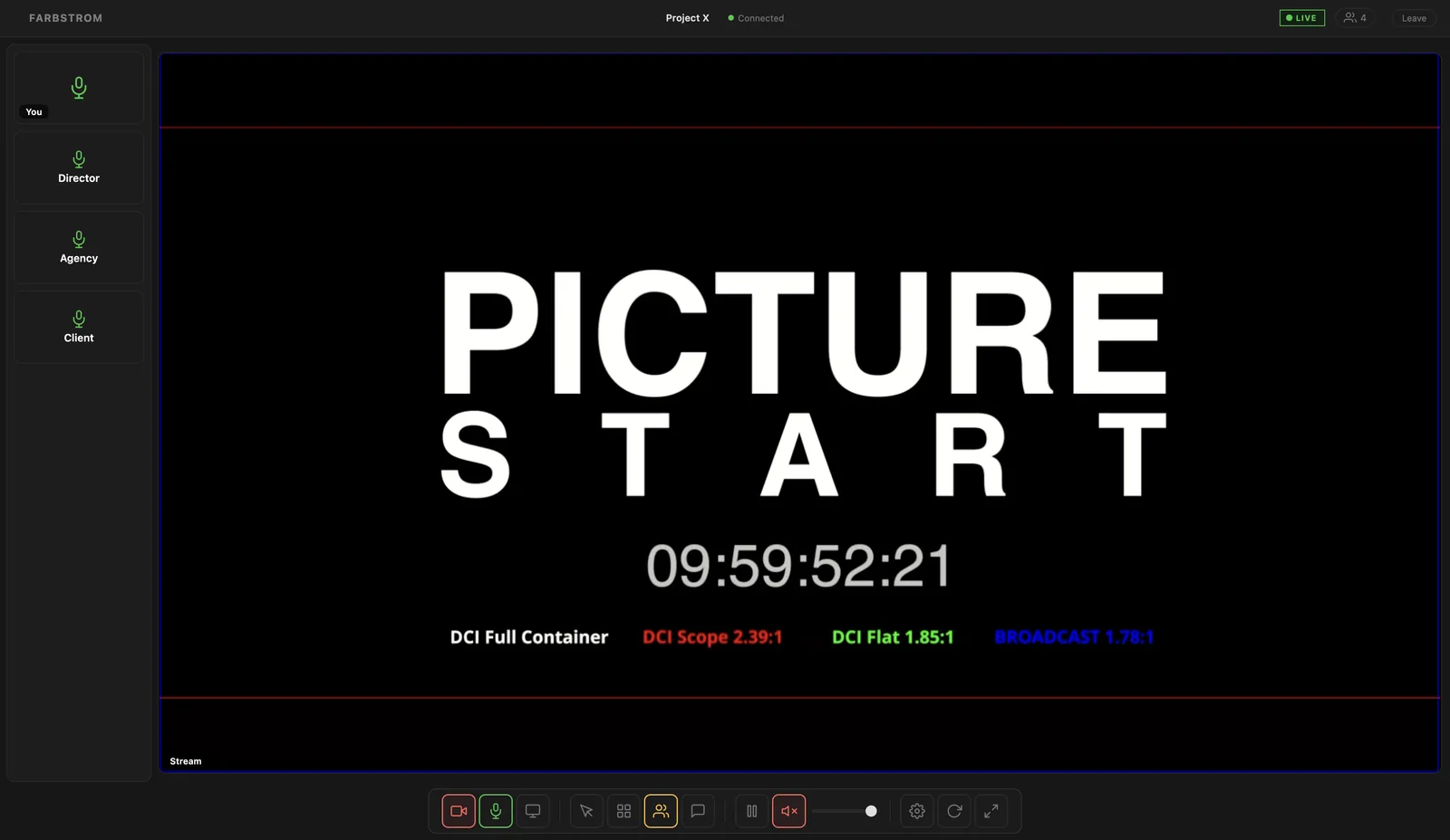 Focus view with the call strip alongside the stream