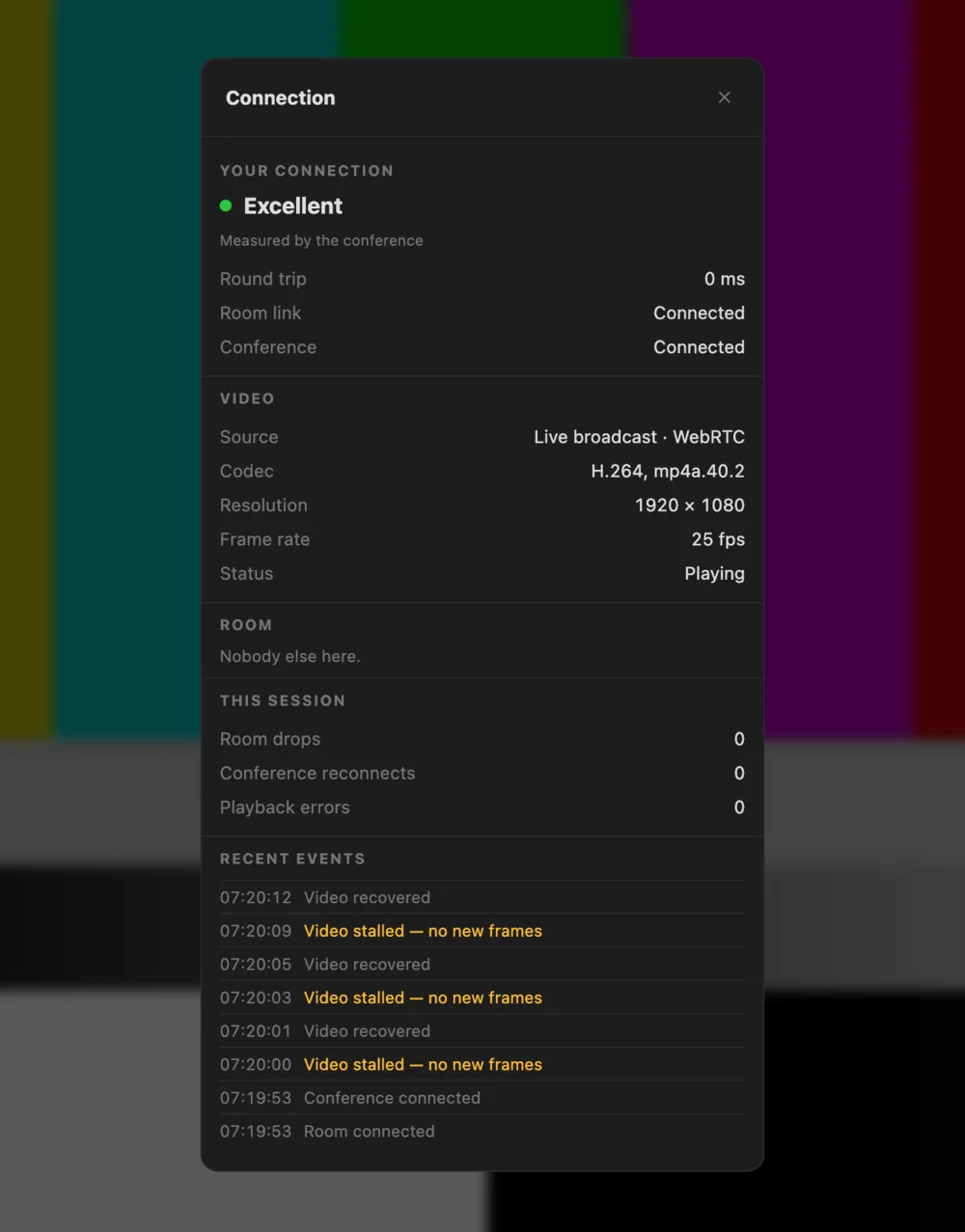 The Connection panel