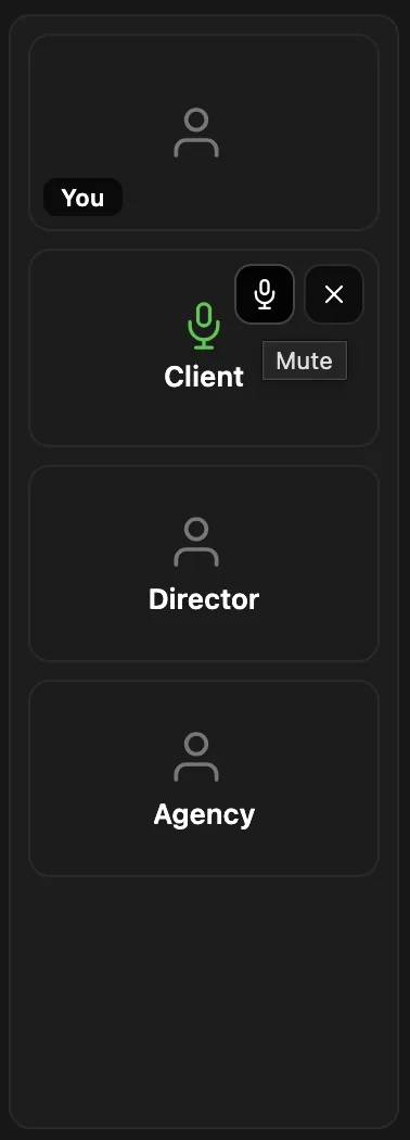 Muting a participant
