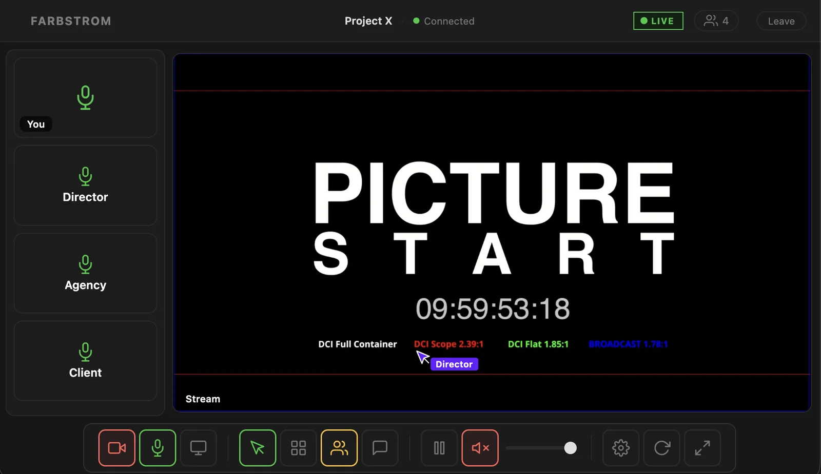 The shared pointer on the stream