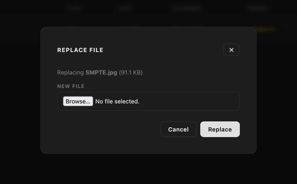 Replacing a file
