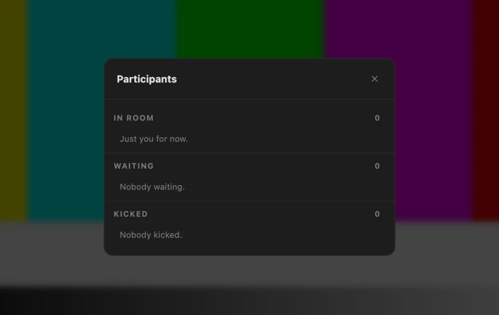 The Participants list